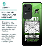 Zoro Wanted Glass Case for Vivo V30 5G