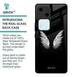 White Angel Wings Glass Case for Vivo V30 5G