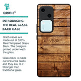 Wooden Planks Glass Case for Vivo V30 5G