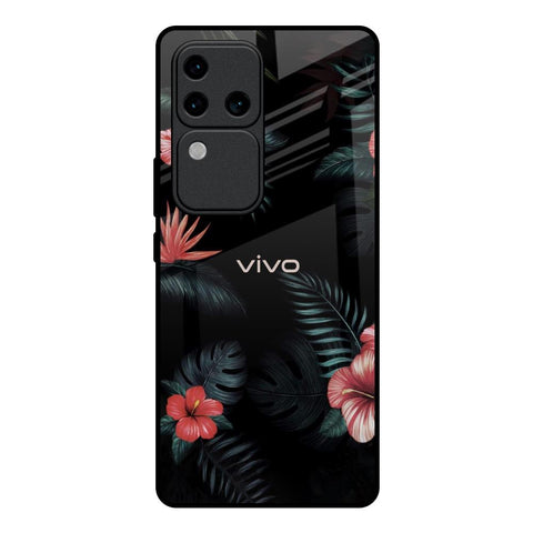 Tropical Art Flower Vivo V30 Pro 5G Glass Back Cover Online