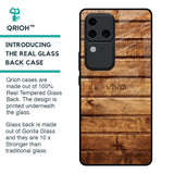 Wooden Planks Glass Case for Vivo V30 Pro 5G