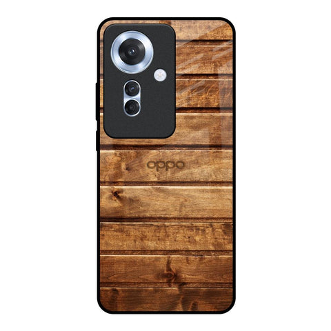 Wooden Planks Oppo F25 Pro 5G Glass Back Cover Online