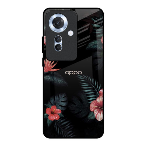 Tropical Art Flower Oppo F25 Pro 5G Glass Back Cover Online