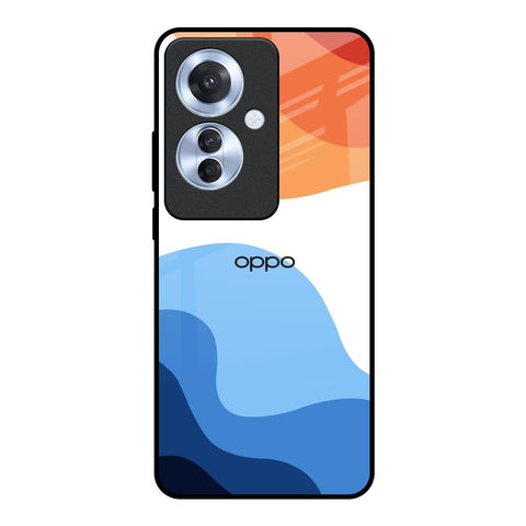 Wavy Color Pattern Oppo F25 Pro 5G Glass Back Cover Online