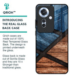 Wooden Tiles Glass Case for Oppo F25 Pro 5G