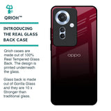 Wine Red Glass Case For Oppo F25 Pro 5G