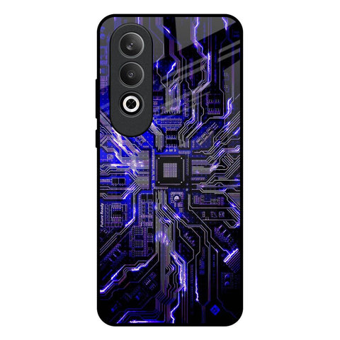 Techno Color Pattern OnePlus Nord CE4 5G Glass Back Cover Online