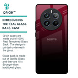 Wine Red Glass Case For Realme 12 Pro 5G