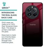 Wine Red Glass Case For Realme 12 Pro Plus 5G