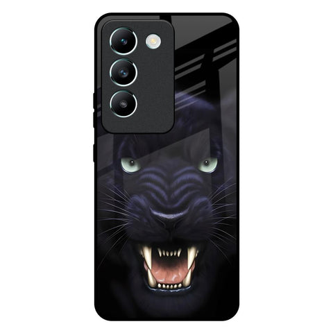 Angry Black Leopard Vivo T3 5G Glass Back Cover Online