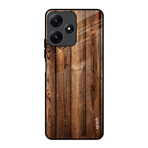 Timber Printed Redmi 12 5G Glass Back Cover Online