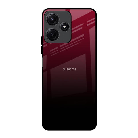 Wine Red Redmi 12 5G Glass Back Cover Online