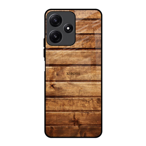 Wooden Planks Redmi 12 5G Glass Back Cover Online