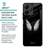 White Angel Wings Glass Case for Redmi 12 5G