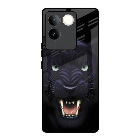 Angry Black Leopard iQOO Z7 Pro 5G Glass Back Cover Online