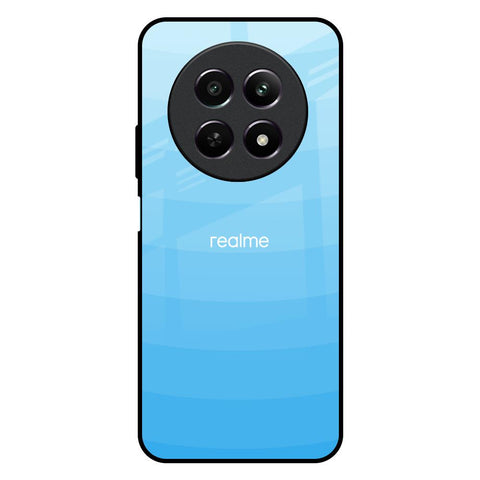 Wavy Blue Pattern Realme 12 5G Glass Back Cover Online