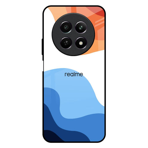 Wavy Color Pattern Realme 12 5G Glass Back Cover Online