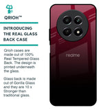 Wine Red Glass Case For Realme 12 5G