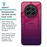 Wavy Pink Pattern Glass Case for Realme 12 Plus 5G