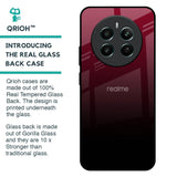 Wine Red Glass Case For Realme 12 Plus 5G