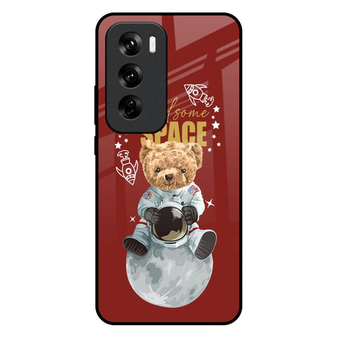 Astronaut Bear Oppo Reno 12 5G Glass Back Cover Online