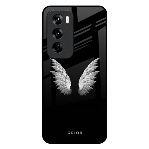 White Angel Wings Oppo Reno 12 5G Glass Back Cover Online