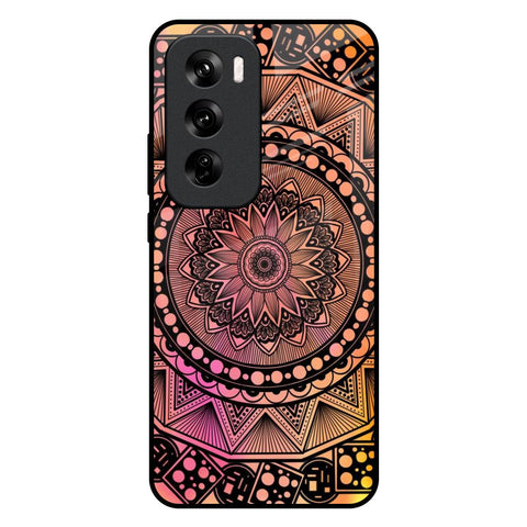 Floral Mandala Oppo Reno 12 5G Glass Back Cover Online