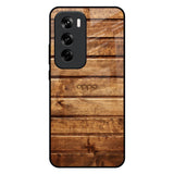 Wooden Planks Oppo Reno 12 5G Glass Back Cover Online