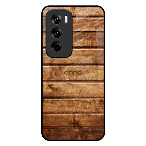 Wooden Planks Oppo Reno 12 5G Glass Back Cover Online