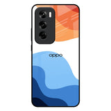 Wavy Color Pattern Oppo Reno 12 5G Glass Back Cover Online