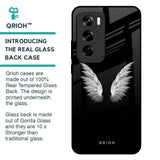 White Angel Wings Glass Case for Oppo Reno 12 5G