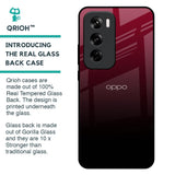 Wine Red Glass Case For Oppo Reno 12 5G