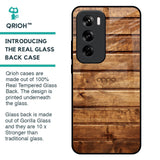 Wooden Planks Glass Case for Oppo Reno 12 5G