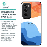 Wavy Color Pattern Glass Case for Oppo Reno 12 5G