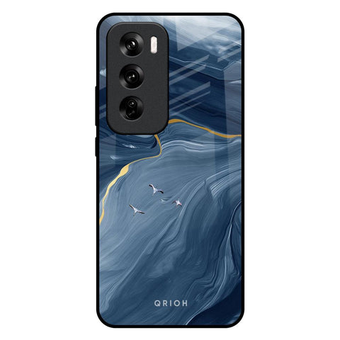 Deep Ocean Marble Oppo Reno 12 Pro 5G Glass Back Cover Online