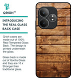 Wooden Planks Glass Case for Realme GT 6 5G