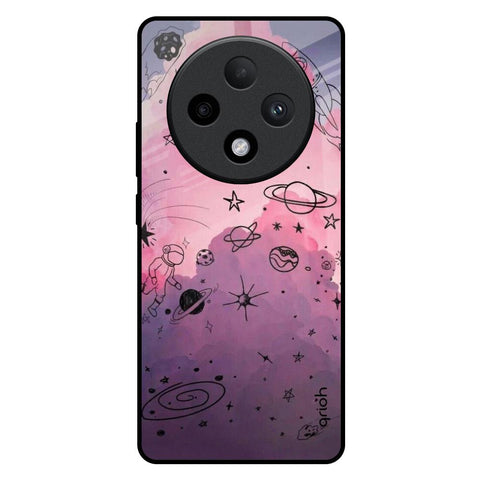 Space Doodles Oppo F27 Pro Plus Glass Back Cover Online