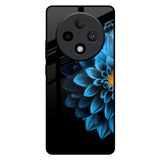 Half Blue Flower Oppo F27 Pro Plus Glass Back Cover Online