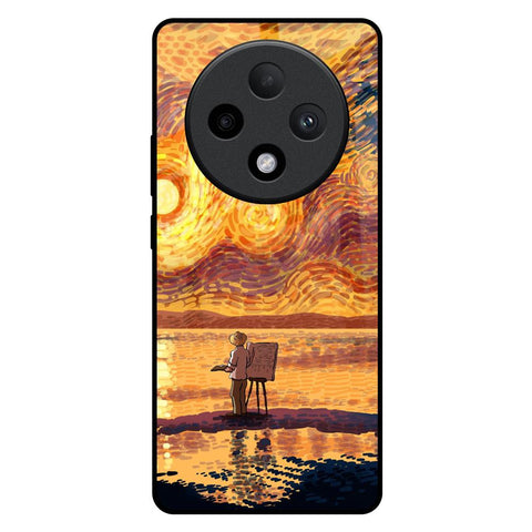 Sunset Vincent Oppo F27 Pro Plus Glass Back Cover Online