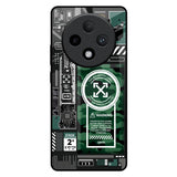 Green Camo Circuit Oppo F27 Pro Plus Glass Back Cover Online