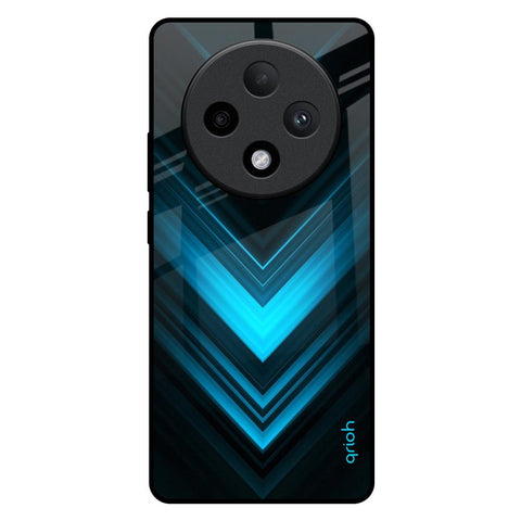 Vertical Blue Arrow Oppo F27 Pro Plus Glass Back Cover Online