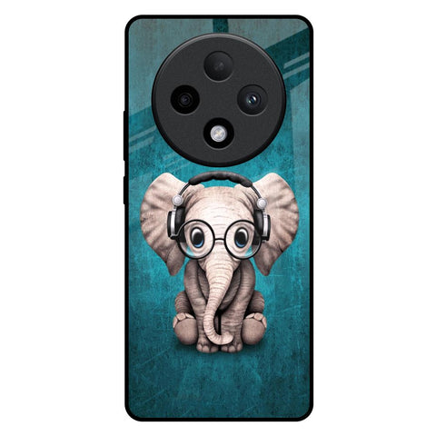 Adorable Baby Elephant Oppo F27 Pro Plus Glass Back Cover Online