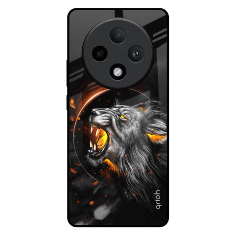 Aggressive Lion Oppo F27 Pro Plus Glass Back Cover Online