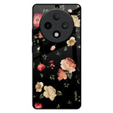 Black Spring Floral Oppo F27 Pro Plus Glass Back Cover Online