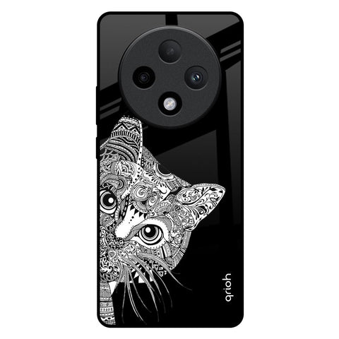 Kitten Mandala Oppo F27 Pro Plus Glass Back Cover Online