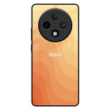 Orange Curve Pattern Oppo F27 Pro Plus Glass Back Cover Online