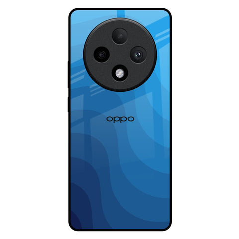 Blue Wave Abstract Oppo F27 Pro Plus Glass Back Cover Online