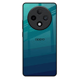 Green Triangle Pattern Oppo F27 Pro Plus Glass Back Cover Online