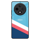 Pink & White Stripes Oppo F27 Pro Plus Glass Back Cover Online