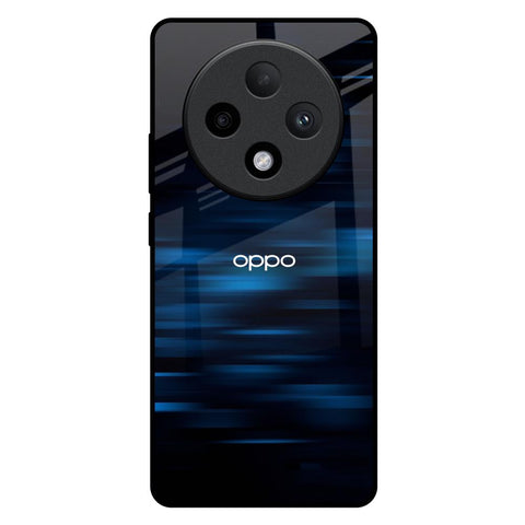 Blue Rough Abstract Oppo F27 Pro Plus Glass Back Cover Online